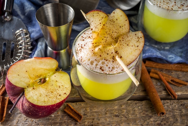 Cóctel de nata de sidra de manzana