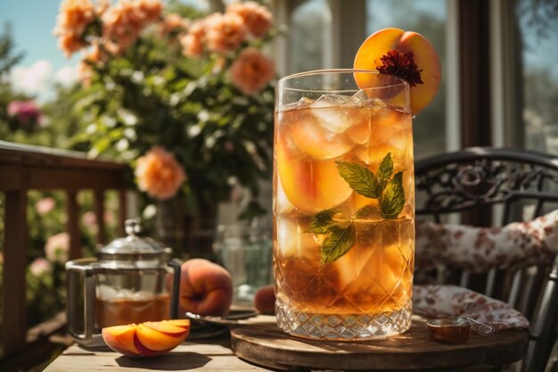 Cóctel de Negroni en un vaso de rocas Fotografía vertical