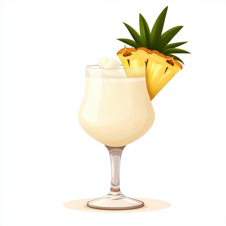 cóctel de pina colada tropical adornado con piña fresca cremoso y refrescante perfecto para el disfrute del verano
