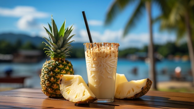 Foto cóctel de pina colada