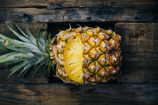 Un cóctel de tequila servido en una piña para un toque tropical