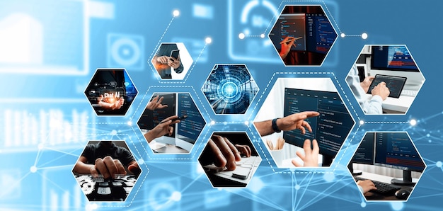 Codificación de programación informática e inteligencia artificial de IA Desarrollo de datos de NLP