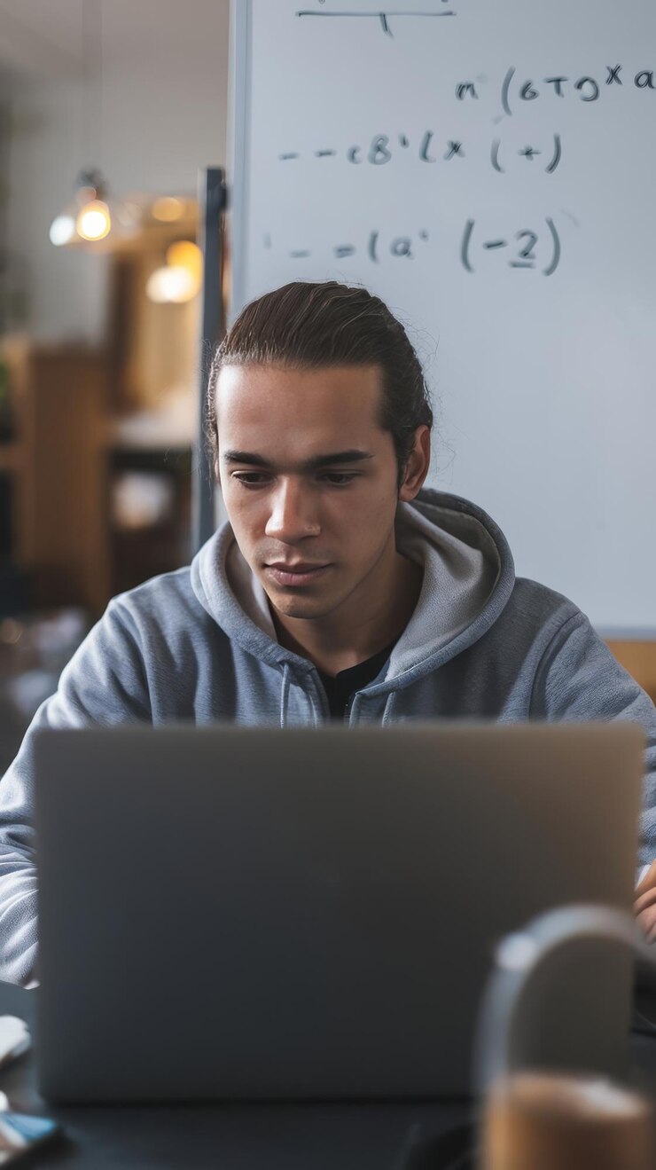 Foto codificación en progreso fotografía recortada de un joven programador de computadoras trabajando en el código fuente