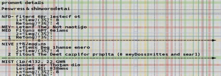 Foto código de computadora antiguo que muestra instrucciones de programación en un fondo a cuadros
