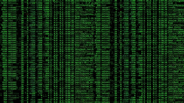 Foto código y datos en la pantalla del ordenador