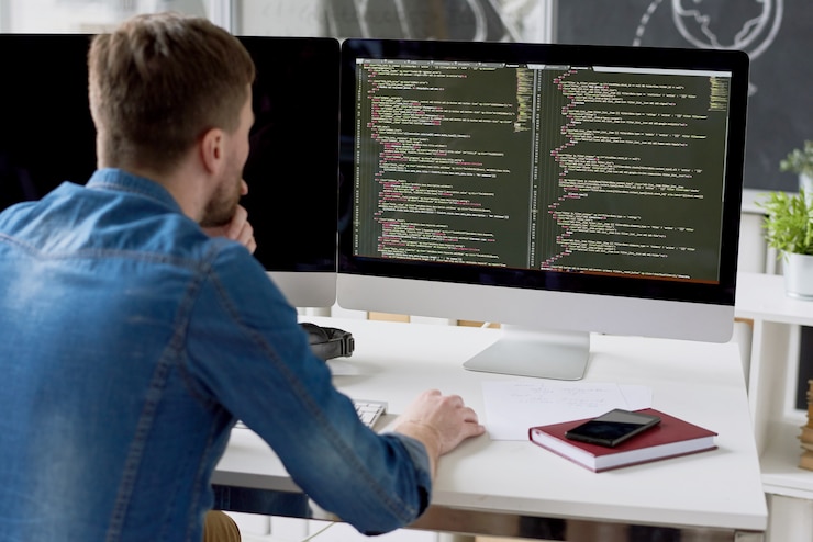 Foto código de exame do programador introspectivo