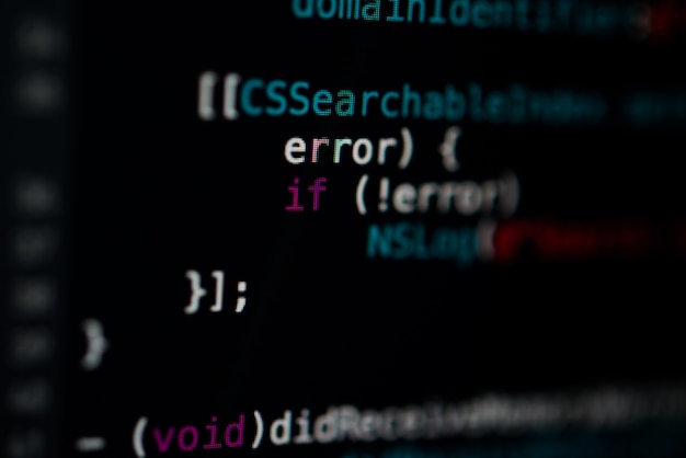 Código de programação fundo da tecnologia abstrata do desenvolvedor de software.
