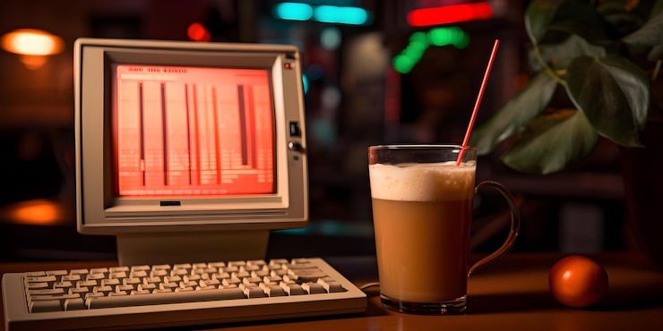 Foto código e café latte conceito desenvolvimento de software cultura do café fragmentos de código programador estilo de vida latte arte