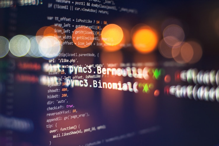 Foto código html del sitio web en la foto en primer plano de la pantalla del portátil. estándares de codificación de sitios web de tecnología de la información para la pantalla del desarrollador del programador de diseño web.