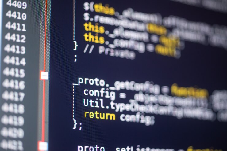 Foto código javascript en un monitor