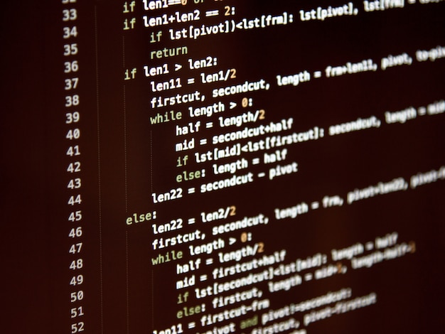 Foto código de programación abstracto