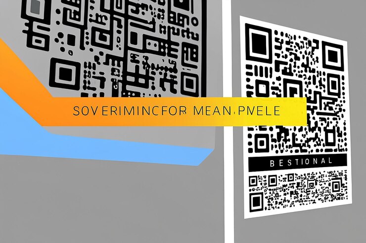 Foto código qr 3d para el pago