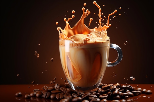 Coffee Splash com IA Geradora de Líquido Quente