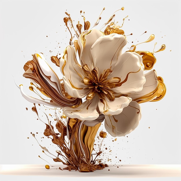 Coffee Splash en crema y marrón Perfecto para los amantes del café Generado por IA
