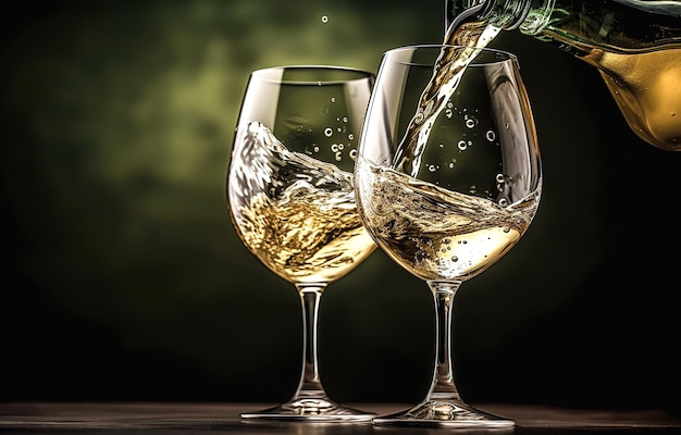 Cognac oder Brandy in Gläsern auf dunklem Hintergrund