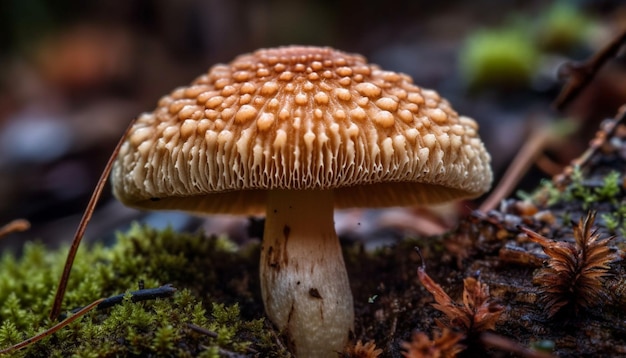 Cogumelo fly agaric venenoso, mas bonito, gerado por IA