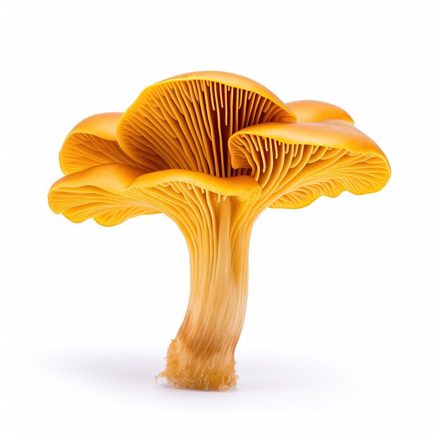 Cogumelos Chanterelle isolados em fundo branco