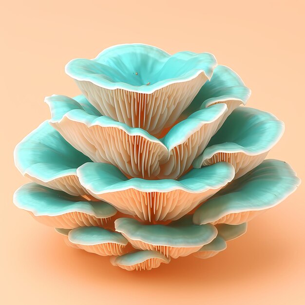 Cogumelos comestíveis azuis brilhantes em um aglomerado