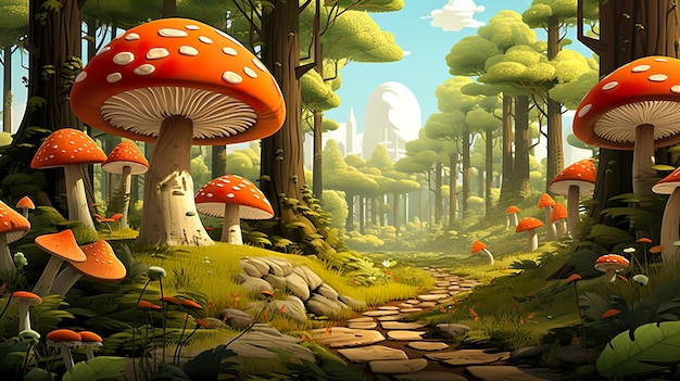 Foto cogumelos de fantasia