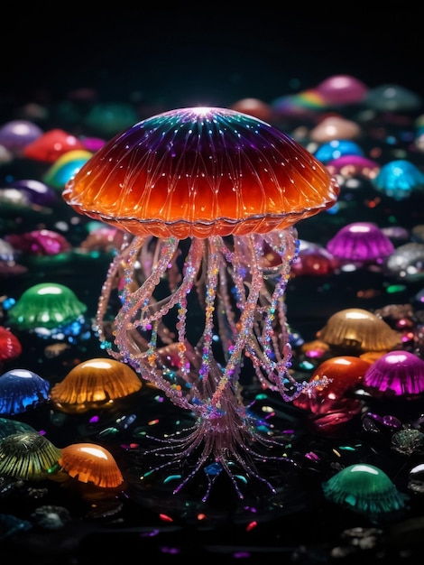 Cogumelos de psilocibina Ilustração 3D Comumente conhecidos como cogumelos mágicos um grupo de fungos que contêm
