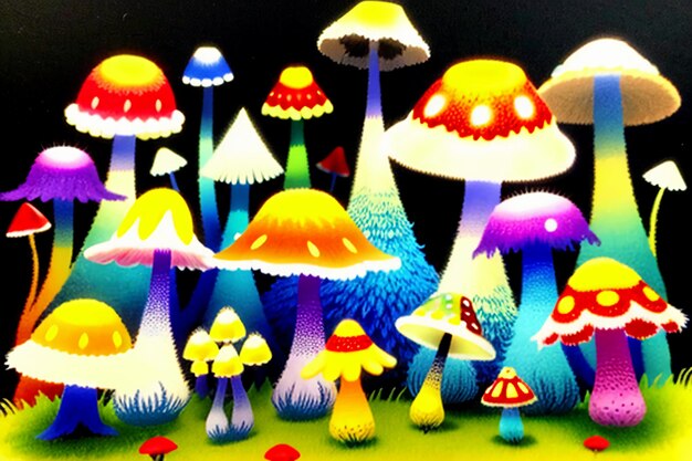 Cogumelos venenosos coloridos fundo papel de parede fotografia HD não comem cogumelos venenosos