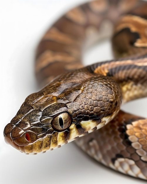 Coiled Royal Python zeigt natürliche Muster