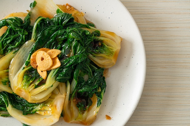 Foto col china baby con salsa de ostras y ajo - estilo de comida asiática