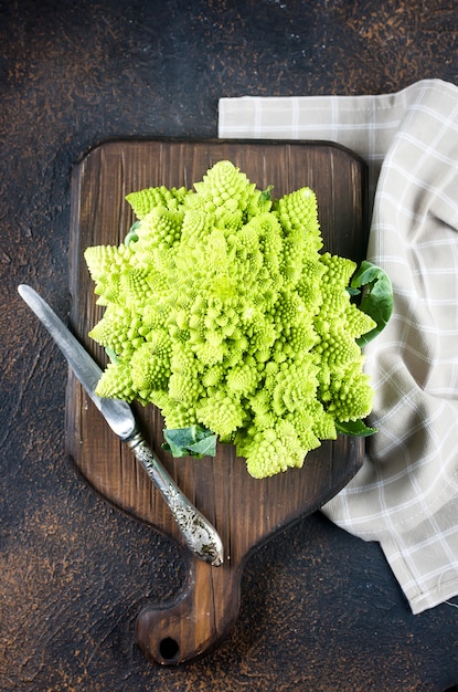 Foto col romanesco verde fresca