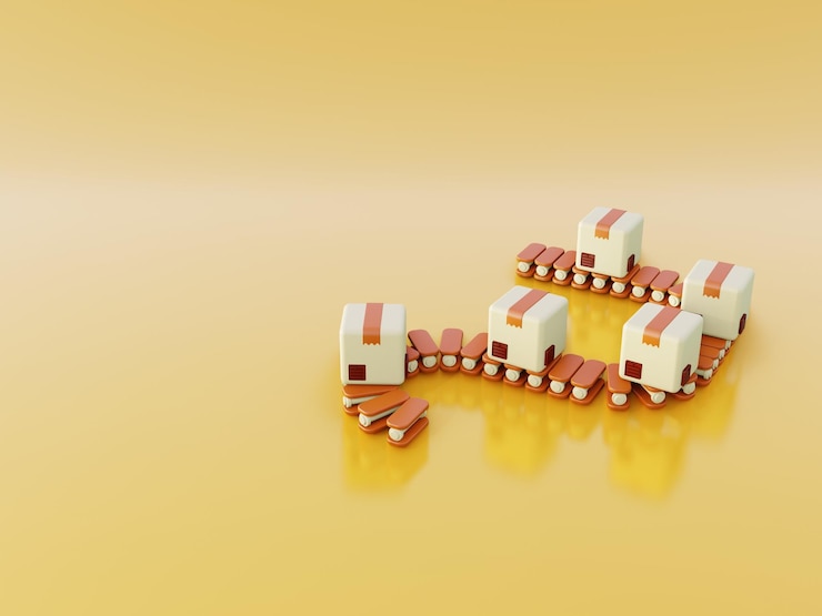 Foto cola de ilustración 3d u organización de gestión de paquetes buena para ilustración o fondo