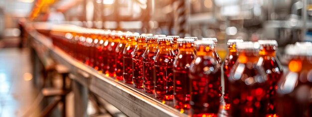 Cola en la industria de las fábricas Foco selectivo