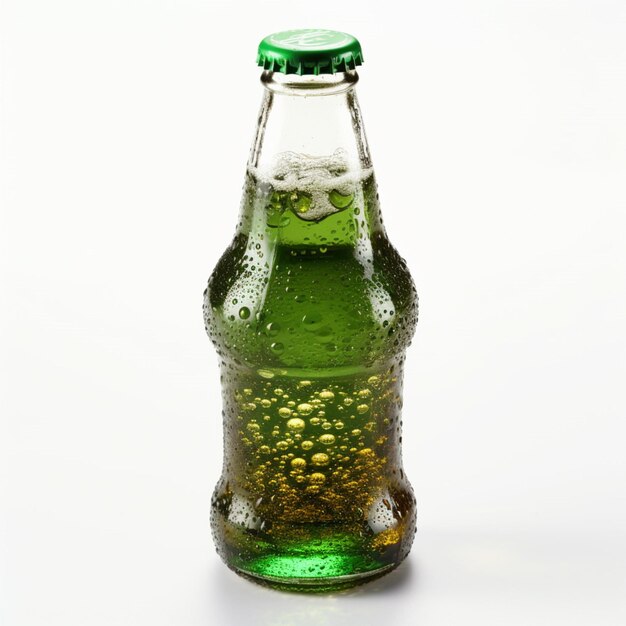 Foto cola verde com ultra de alta qualidade de fundo branco