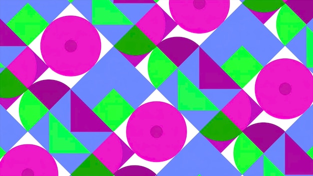 Colage animado de formas geométricas movimiento formas geométricas coloridas se mueven en la aplicación animada