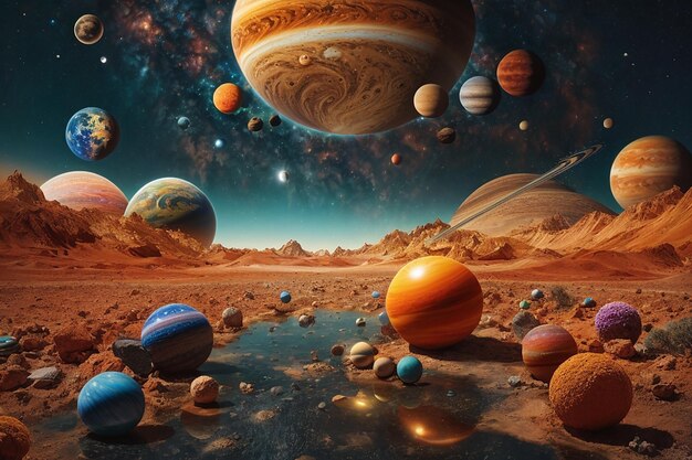 Colage de planetas del sistema solar