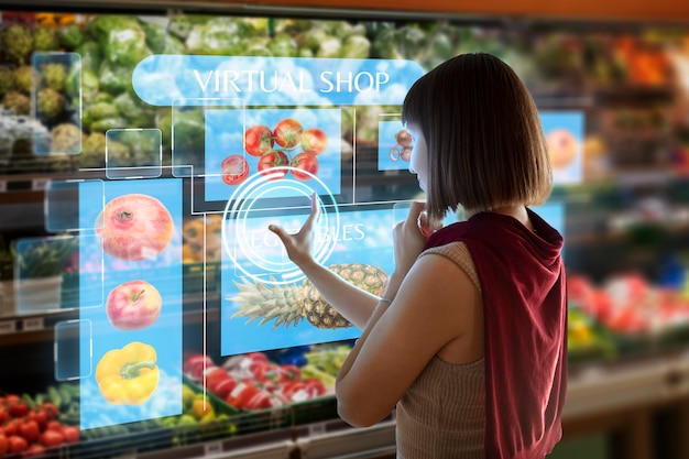 Foto colagem de conceitos de meta-retail