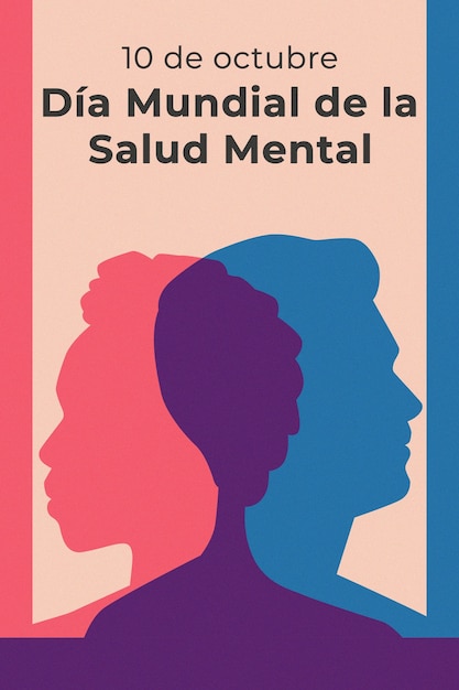 Colagem de conscientização sobre o Dia Mundial da Saúde Mental
