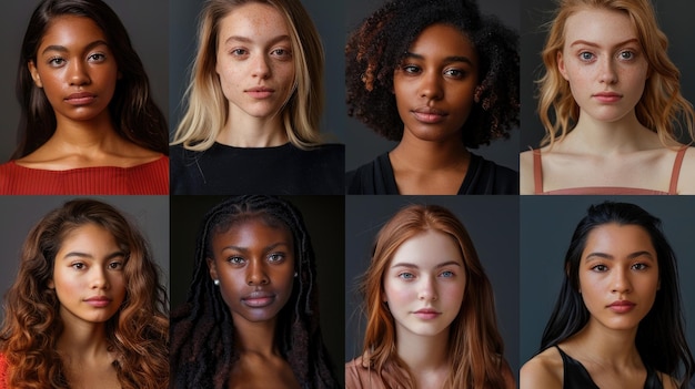 Colagem de fotos femininas diversas e empoderadoras