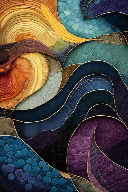 Colagem de quatro elementos naturais com uma textura de fundo abstrata ecologia colorida IA generativa