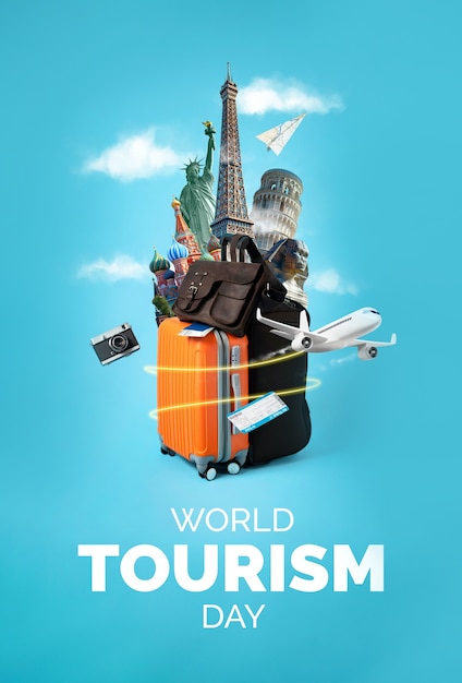 Colagem do Dia Mundial do Turismo