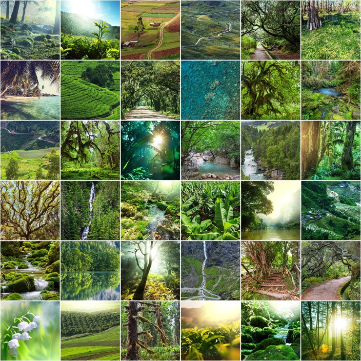 colagem verde