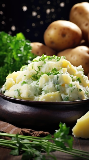 Colcannon es un plato tradicional irlandés de puré de patatas con col