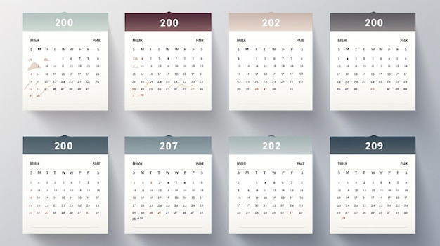 coleção de designs de calendário