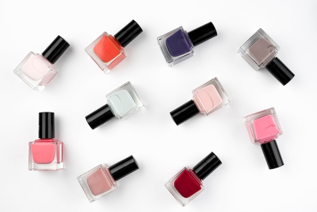 Coleção de esmaltes coloridos