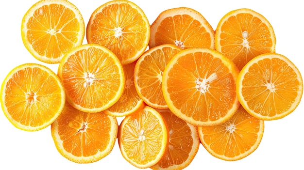 Coleção de fatias de laranja IA geradora