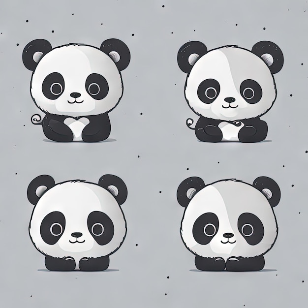 Elementos De Animais Figura Decorativa Preto E Branco De Panda PNG Imagens  Gratuitas Para Download - Lovepik