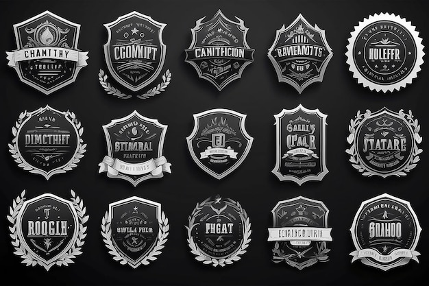 Foto coleção de modelos de emblemas premium designs de insígnias de alta qualidade