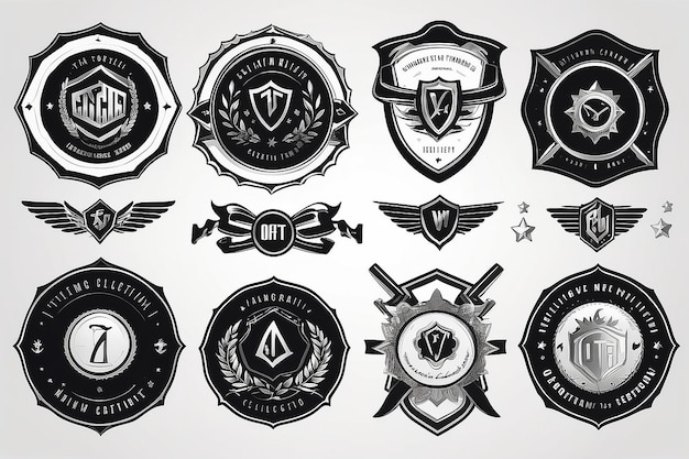 Foto coleção de modelos de emblemas premium designs de insígnias de qualidade