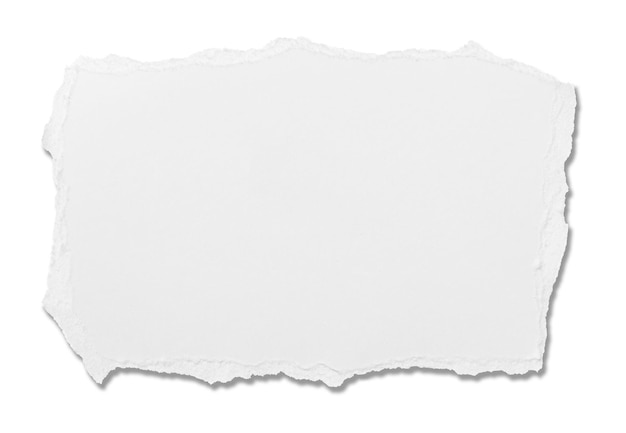 coleção de pedaços de papel rasgados brancos em fundo branco cada um é filmado separadamente