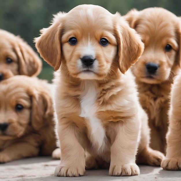 Coleção de retratos de cachorrinhos adoráveis