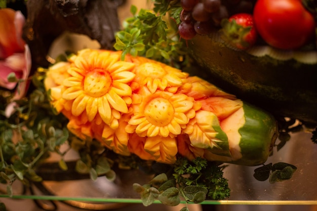 Coleção de saladas de casamento deliciosas e decorativas saladas