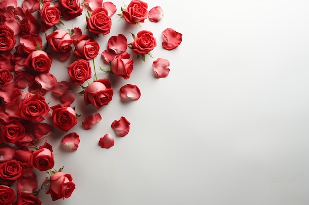 coleção de várias rosas em fundo branco foto de alta qualidade